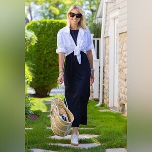 NWOT Dudley Stephens Devon Jersey Dress Black S (4)